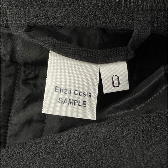 ENZA COSTA Crepe Straight Leg Pant Womens XS Black High Rise Wide Leg NEW - Picture 12 of 12